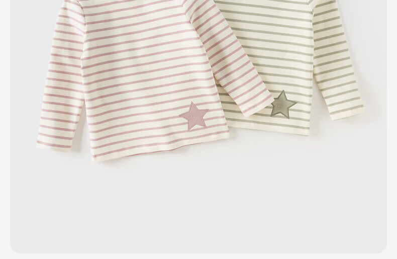 David Bella Kids Long Sleeve T-Shirt Autumn Winter Girls Boys Striped Half Turtleneck Base Layer Top 2